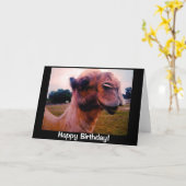 Drooling Camel Birthday Gruß Karte (Gelbe Blume)