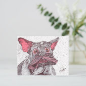 DROOLING. DOGUE DE BORDEAUX FEIERTAGSPOSTKARTE (Stehend Vorderseite)