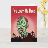 Drooling Zombie im Friedhof für Belated Birthday Karte (Gelbe Blume)