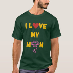 DroolingDog Kleidung ich Liebe meine Mama Haustier T-Shirt