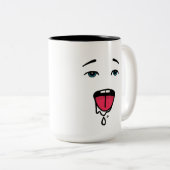 Drooly Emoticon-"Kaffee-" Tasse (VorderseiteRechts)