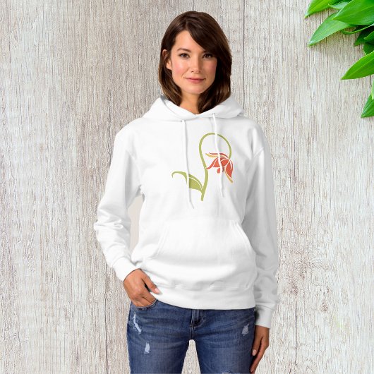 Drooping Blume Womens Hoodie