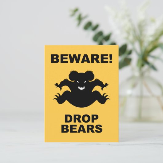 Drop Bären! Postkarte (Stehend Vorderseite)