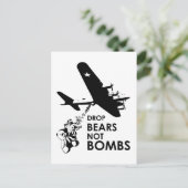 Drop Bears nicht Bomben Postkarte (Stehend Vorderseite)