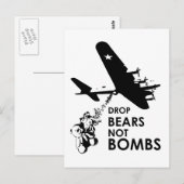 Drop Bears nicht Bomben Postkarte (Vorne/Hinten)