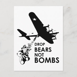 Drop Bears nicht Bomben Postkarte