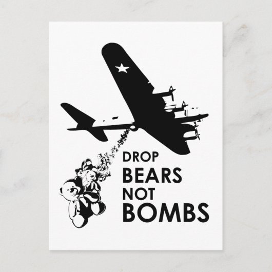 Drop Bears nicht Bomben Postkarte (Vorderseite)