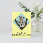 Drop Bears Preservation Postkarte (Stehend Vorderseite)