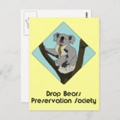 Drop Bears Preservation Postkarte (Vorne/Hinten)