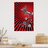 Drop Beats Black Sky Print Poster (Küche)