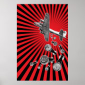 Drop Beats Black Sky Print Poster (Vorne)