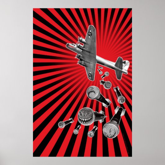 Drop Beats Black Sky Print Poster (Vorne)