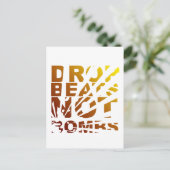 DROP BEATS NOT BOMBS EXPLOSION - DJ POSTKARTE (Stehend Vorderseite)