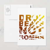 DROP BEATS NOT BOMBS EXPLOSION - DJ POSTKARTE (Vorne/Hinten)