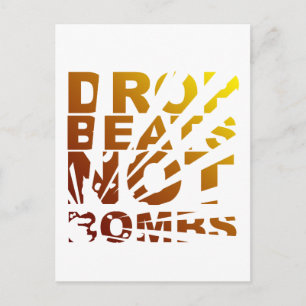 DROP BEATS NOT BOMBS EXPLOSION - DJ POSTKARTE