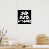 Drop Beats statt Bomben Poster (Küche)