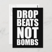 Drop Beats statt Bomben Postkarte (Vorne/Hinten)