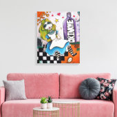 Drop Dead Alice Wrapped Canvas Leinwanddruck (Insitu (Wohnzimmer))