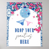 Drop dein Pantie Dancing Queen Griechisches Brautp Poster (Vorne)