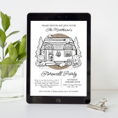 Drop in Funny Raccoon House Farewell Party Einladung