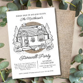 Drop in Funny Raccoon House Farewell Party Einladung