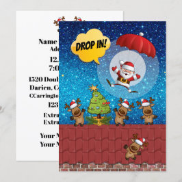 DROP IN Version 2 kein Cocktail Weihnachten Einlad Einladung