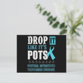 Drop it like it's POTS Shirt Dysautonomie Awarenes Postkarte (Stehend Vorderseite)