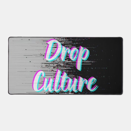 Drop Mauspad Hype Pixels Schwarz Grau  Schreibtischunterlage (Vorderseite)