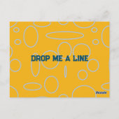 Drop mir eine Linie Spaß Retro Quad Circles Postkarte (Rückseite)