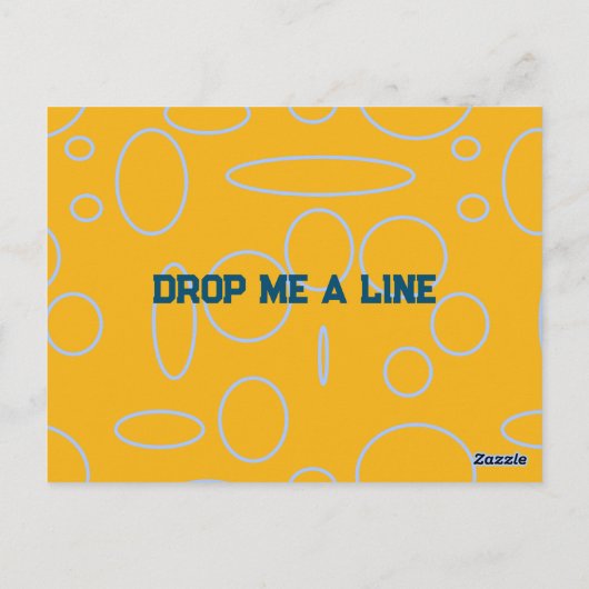 Drop mir eine Linie Spaß Retro Quad Circles Postkarte (Rückseite)