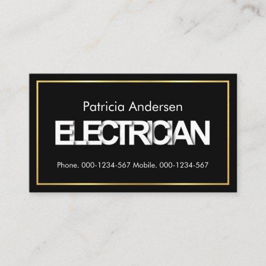 Drop Shadow Signage Visitenkarte (Vorderseite)