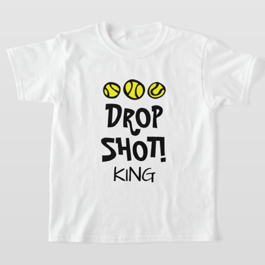 Drop Shot King Funny Kind Tennis Shirt für Junge (Ablage )