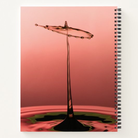 Drop Splash Spiral Notebook Notizblock (Rückseite)