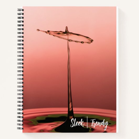 Drop Splash Spiral Notebook Notizblock (Vorderseite)