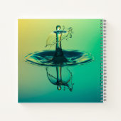 Drop Splash Spiral Notebook Notizblock (Rückseite)