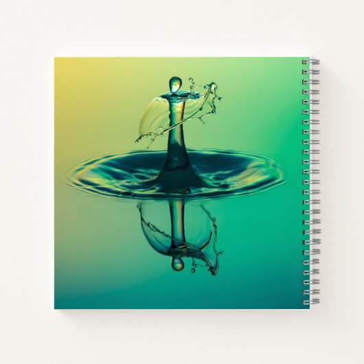 Drop Splash Spiral Notebook Notizblock (Rückseite)