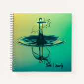 Drop Splash Spiral Notebook Notizblock (Vorderseite)