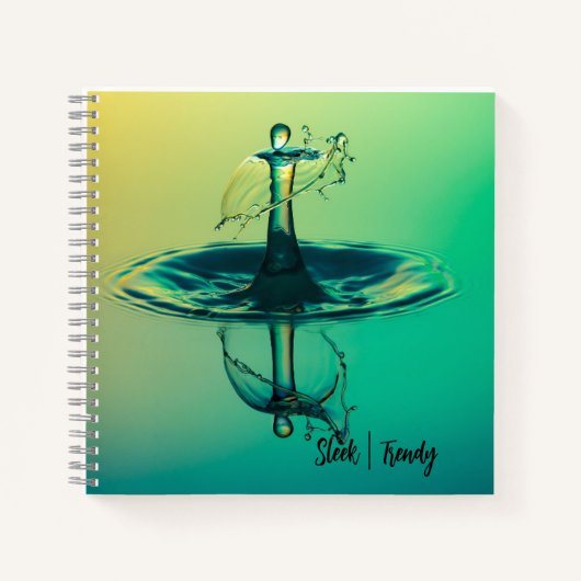 Drop Splash Spiral Notebook Notizblock (Vorderseite)