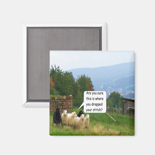 Drop Stitch Sheep Magnet (Vorderseite/Rückseite)
