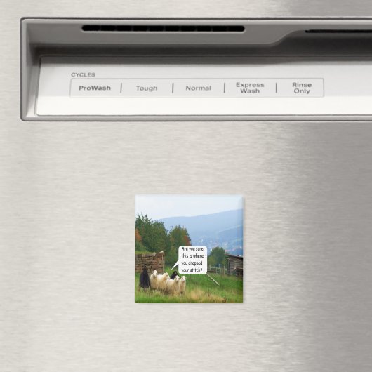 Drop Stitch Sheep Magnet (In Situ (Geschirrspüler))