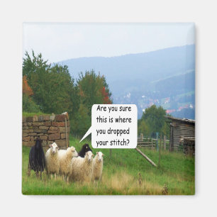 Drop Stitch Sheep Magnet