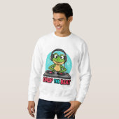 Drop the Beat Frog Hoodie Funny DJ Frog Sweatshirt (Vorne ganz)