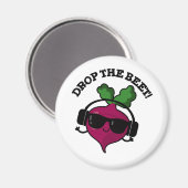 Drop the Beet Funny Music Veggie Pun Magnet (Vorderseite/Rückseite)