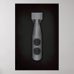 Drop The Bomb Inspirierter Originaldruck-Design Poster