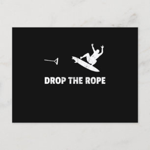 Drop The Rope Wakesurfing Wakesurf Vintag Weck Su Postkarte