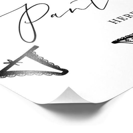 Drop Your Panties Lingerie Brautparty Fotodruck (Ecke)