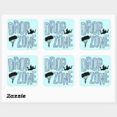 Drop-Zone Quadratischer Aufkleber (Blatt)