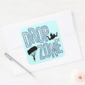 Drop-Zone Quadratischer Aufkleber (Umschlag)