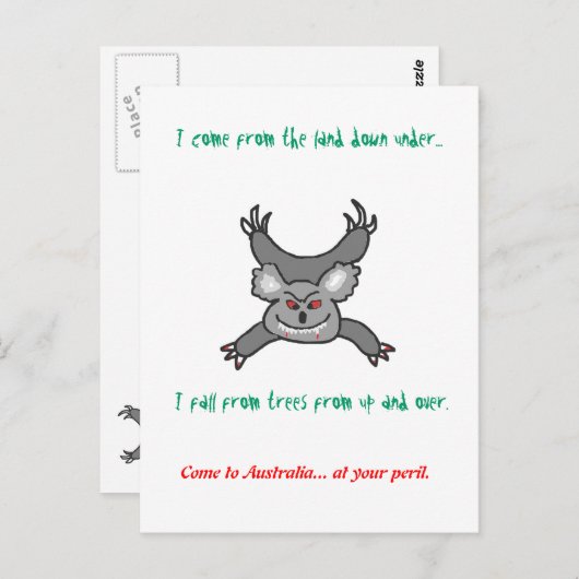 Dropbear Australis Postcard Postkarte (Vorne/Hinten)