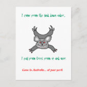 Dropbear Australis Postcard Postkarte (Vorderseite)